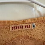 Johnny Was  silk eyelet blouse size small. Peachy/orange & teal green color Photo 1
