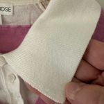 Minnie Rose  Cotton Cashmere Collared V-Neck in Raspberry. Size Medium. Photo 9