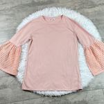 Stella & Dot MAETTE Blush Pink Lolo Top Bell Sleeve Size Small Photo 2