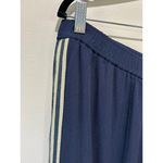 J.Crew blue pants side stripe size 14 elastic waist zipper at bottom Photo 1