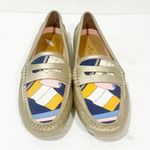 Peter Millar  Size 8 Multi Color Tan Slip on Leather Driving Loafer Photo 1