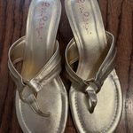 Lilly Pulitzer Gold Metallic Wedge Sandal Photo 2