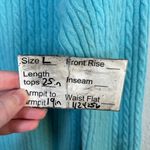 Anne Klein Sport Vintage Womens Cable Knit Cashmere Sweater Turquoise Blue Large Photo 8