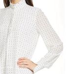 Joie  PRYNN POLKA DOT BLACK WHITE TUNIC SILK DRESS M Photo 6