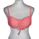 Aerie Pink Bikini Top NWT Size Small Gathered Bandeau Bikini Top Photo 0