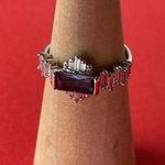 Bomb Party RBP5542 “Carefree in Love” LC Tanzanite on Rhodium Size 7 Ring NWT Photo 0