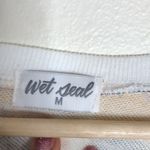 Wet Seal  sunflower all over print long sleeve crop top shirt size medium Photo 4