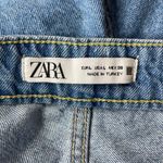 ZARA Women's Denim Wrap mini Skort Cargo Shorts Sz L Kidcore classic Photo 4