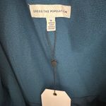 Dress the Population NWT  Tiffany One Shoulder Bow Midi Dress Peacock Blue Size M Photo 5