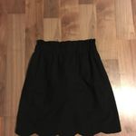 Lauren James NWT Scalloped Edge Solid Seersucker Skirt Size XS Black Photo 2