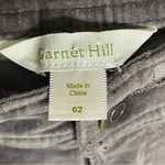 Garnet Hill  | Gray Velour Skinny Pants Sz 2 Photo 2