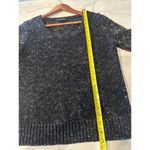 Eileen Fisher  Black Marbled Chunky Knit Scoop Neck Sweater Women’s size Medium Photo 10