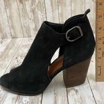 Lucky Brand Oona Black Suede Cut Out Sandals 10M Photo 5