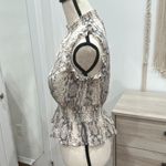 Japna  Snakeskin Peplum Top size Small Photo 2