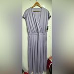 Halara NEW  V Neck Short Sleeve Side Pocket Wide Leg Flowy Waffle Casual Jumpsuit Photo 5