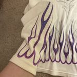 Harley Davidson  Purple Glitter Flame Top Long Sleeve XL Photo 6
