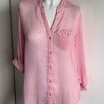 Kut From The Kloth pink Diamond pattern sheer button-up blouse Photo 0