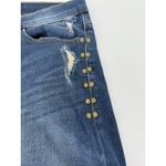 Rock & Republic Bumpershoot Distressed Cut Off Denim Women's Sz 8 Beaded Sides Photo 1