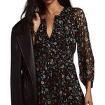 Anthropologie Long Sleeve Feminine Floral Print Somerset Romper Black S Photo 0