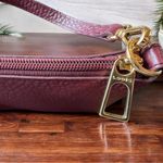 LODIS Wine Burgundy Leather Shoulder Bag Purple Photo 3