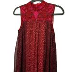 Anthropologie | Niki Mahajan Stunning Amara Red Embroidered Swing Dress SZ 0 Photo 2
