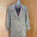 London Fog  Metallic Tan Trench Coat Classic Full Length Outerwear Women Photo 1