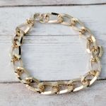 Gold Tone Chain Link Bracelet 7.5" Photo 3