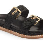 Ulla Johnson ‎ Kiera Raffia Slide in Black- New Photo 0