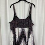 Torrid  Brown&Pink Boho Scarf Print Challis Handkerchief Hem Midi Dress Sz.2 Photo 9