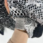 Black & White Avenue Sheer Bomber Jacket Womens 26/28 (3X) Black White Leopard Print Full Zip Photo 9