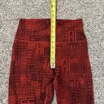 Lululemon  red logo pattern ankle leggings size 8 Photo 9