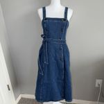 J.Crew NWOT  Button Down Double Breasted Belted Denim Trench Dress Pockets Size 4 Photo 2