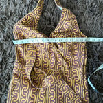 Mother The Halter Doozy Jumpsuit Retro Chained & Confused Print small Brown Size 26 Photo 15