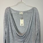 BNWT! Joyfolie Chic Gray Women's Drape Faryn Blouse Size XL Photo 1