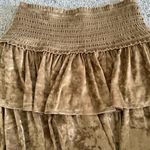 Aerie  Light Brown Velour Smocked Waist Skirt Photo 1