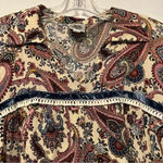 Ivy Jane  long sleeve paisley blouse size L Photo 3
