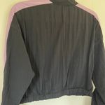 Forever 21 full zip cropped windbreaker jacket black pink 90’s women’s size S Photo 5