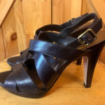 Banana Republic  Vaughn HH Leather Sandal size 9 Dark Brown Photo 0