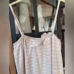 LAKE pajamas nightgown dress ruffles stripes peach pink orange soft cotton pima White Photo 3