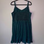 Old Navy Size XL Dark Chambray Denim Mini Dress Babydoll Ruffle Casual Soft Girl Photo 3