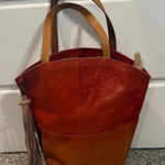 Holding Horses Anthropologie  Boho Leather Bag, Two Tone, Vintage Look Photo 0