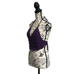 Womens Purple Crochet Handmade Festival Boho Gypsy Outdoor Crop Top One Size Photo 1