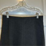 Loft  Black Textured Knit Pull On Aline Skirt size Medium Photo 3
