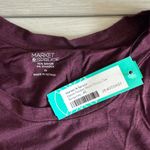 Market & Spruce  Elaine Pocket T-Shirt Burgundy XS NWT Photo 6