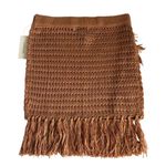 Francesca's Francesca’s Nola Brown High Rise Tassel Crochet Skirt Cover Up Size Large Photo 6