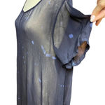 Lacausa Factory Sheer Long Dress in Luna Wash Navy Blue Size XS Photo 5