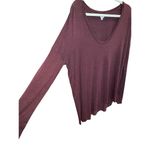 Aritzia Wilfred Women Medium Oversized Jersey Long Sleeve Knit Top Burgundy Red Photo 5
