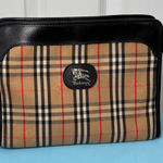 Burberry Vintage Burberrys Nova Check Clutch Canvas Bag Photo 0
