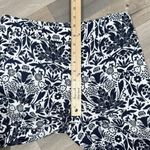 Loft Ann Taylor  Floral Linen Palazzo Wide Leg Pants Blue White 0 Photo 10