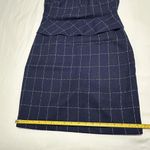 DKNY Peplum Blue Windowpane Tweed Sheath Dress Sz 8 Photo 7